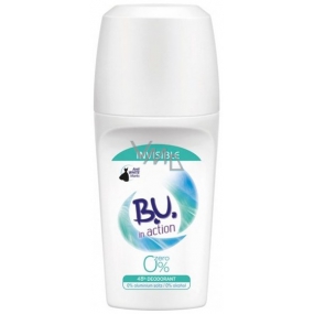 BU In Action Invisible 48h Zero 0% ball antiperspirant deodorant roll-on for women 50 ml