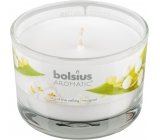 Bolsius Aromatic Lily Of The Valley - Lily of the valley scented candle in glass 90 x 65 mm 247 g burning time approx. 30 hours