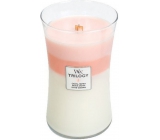 WoodWick Trilogy Island Getaway - scented candle with wooden knot and glass top large 609.5 g