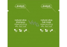 Ziaja Oliva nourishing hair shampoo 7 ml + regenerating hair mask 7 ml, sachet
