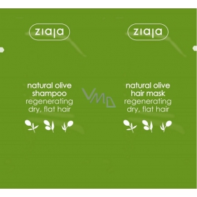 Ziaja Oliva nourishing shampoo for hair regeneration 7 ml + regenerating hair mask 7 ml, sachet