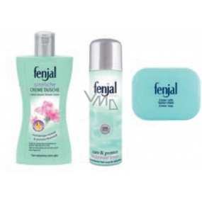 Fenjal Rose shower gel 200 ml + deodorant spray 150 ml + toilet soap 100 g, cosmetic set