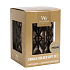 WoodWick Fireside - Fireplace candle with wooden wick petite 3 x 31 g + Geometric candle holder gift set
