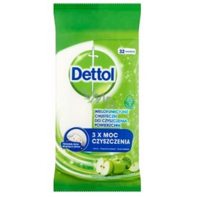 Dettol Green apple antibacterial wipes for surfaces 36 pieces