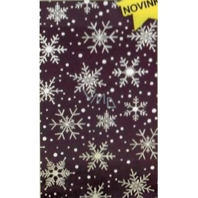 Nekupto Cellophane bag 20 x 35 cm Christmas black, silver snowflakes 129 80 ZN