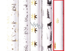 Zöllner Christmas wrapping paper WHITE CHRIST - golden trees