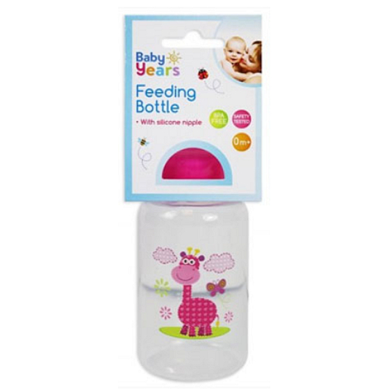 First Steps Safari 0+ Baby Bottle Giraffe Pink 150 ml