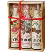 Kitl Syrob Bio Grapefruit with 500 ml pulp + Cherry with 500 ml pulp + Raspberry with pulp syrup for homemade lemonade 500 ml, gift box