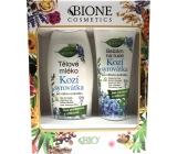 Bione Cosmetics Goat whey body lotion for sensitive skin 500 ml + hand balm 205 ml, cosmetic set