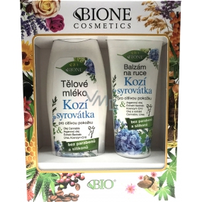 Bione Cosmetics Goat whey body milk for sensitive skin 500 ml + hand balm 205 ml, cosmetic set