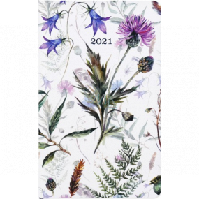 Albi Diary 2021 Pocket weekly Meadow flowers 15.5 x 9.5 x 1.2 cm