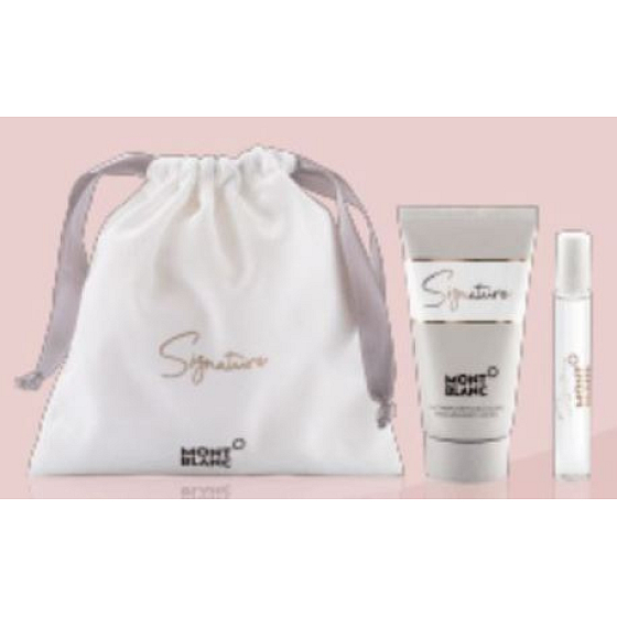 Montblanc Signature perfumed water for women 7.5 ml + body lotion 50 ml, gift set