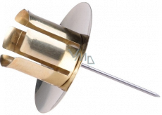 Candlestick Golden metal recess for a conical candle 1 piece