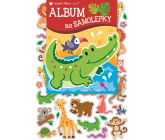 Sticker album with holographic animals 16 x 29 cm + 40 stickers