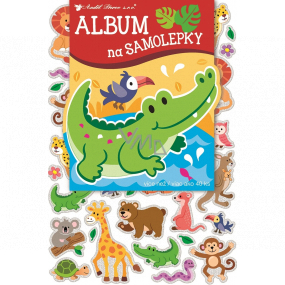 Sticker album with holographic animals 16 x 29 cm + 40 stickers