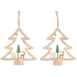 Wooden hanging tree 8 cm 2 pieces