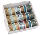 Ditipo Ribbon Winter white with needles, cones 2 mx 40 mm