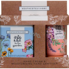 Heathcote & Ivory In The Garden hand and nail cream 30 ml + antibacterial spray 20 ml, cosmetic set
