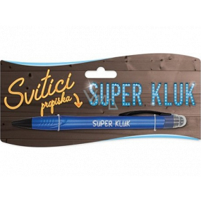 Nekupto Glowing pen with Super boy print, touch tool controller 15 cm
