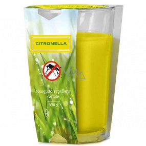 Emocio Citronela repellent candle in glass yellow 76 x 118 mm