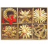 Straw ornaments in a box of 18 pieces