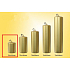 Lima Candle smooth metal gold cylinder 70 x 100 mm 1 piece