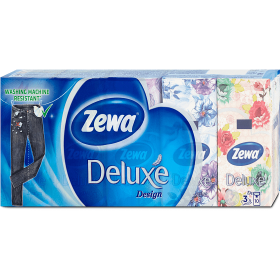 Zewa Deluxe Design handkerchiefs 10 x 10 pieces