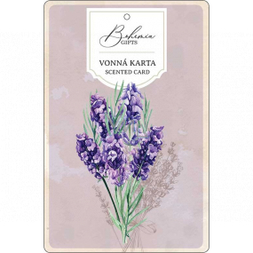Bohemia Gifts Aromatic scent card Lavender delicate and pure scent 10,5 x 16 cm