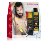 Dermacol Men Agent Don´t Worry Be Happy 3in1 shower gel for body, face and hair 250 ml + deodorant spray for men 150 ml, cosmetic set for men
