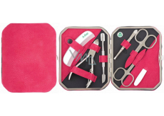 Dup Manicure Eleonora leather 6 piece set raspberry with suede look 230401-599
