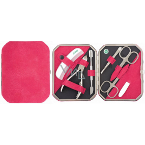 Dup Manicure Eleonora leather 6 piece set raspberry with suede look 230401-599