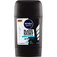 Nivea Men Black & White Invisible Fresh Solid Antiperspirant, 50 ml