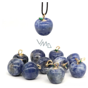 Sodalite apple of knowledge pendant, natural stone 2,7 x 15 mm, communication stone