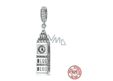 Sterling silver 925 London Big Ben, travel bracelet pendant