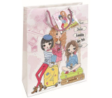 Nekupto Gift paper bag 32,5 x 26 x 13 cm Little travellers