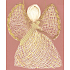 Angel with golden border on wings 9 cm