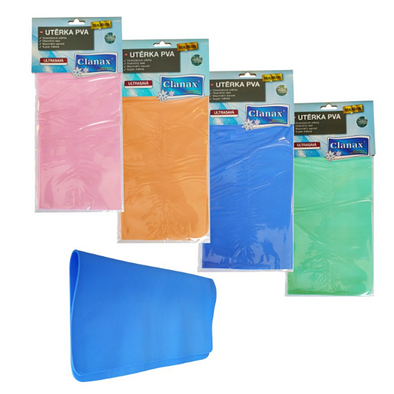 Clanax Ultrasoft PVA cloth 30 x 30 cm, 1 piece different colours