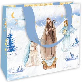 Nekupto Gift paper bag with embossing 23 x 18 cm Christmas Holy Family