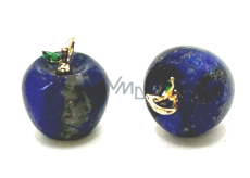 Lapis Lazuli Amethyst Apple of Knowledge pendant, natural stone 2,7 x 15 mm, stone of harmony