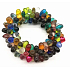 Ancient glass bracelet handmade from Nepal colorful with glass beads 21 cm 62 g