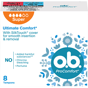 O.B. ProComfort Super Tampons, 8 pcs