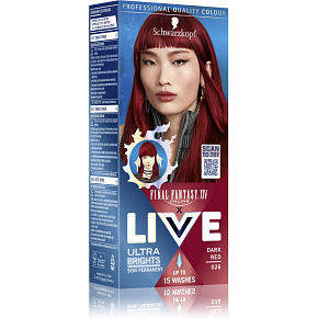 Schwarzkopf Live Ultra Brights semi-permanent hair dye 026 Dark Red 50ml