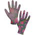 Leiva work gloves half-dipped with floral print, size 7, 1 pair