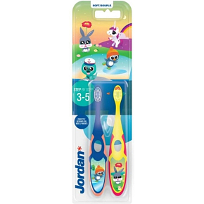 Jordan Step by Step children's toothbrush, aged 3-5 years, 2 pcs