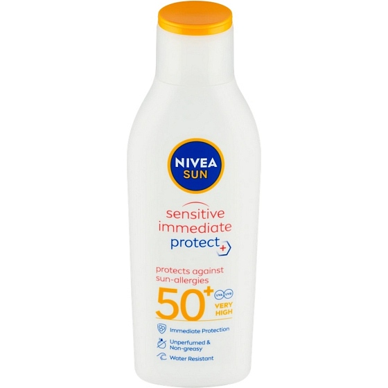 Nivea Sun Sensitive Immediate Protect sunscreen milk SPF50+, 200 ml