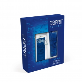Esprit Connect for Him perfumed deodorant glass for men 75 ml + shower gel 75 ml, cosmetic set