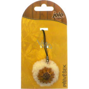 Nekupto Jolo Natura Cell Phone Pendant PomPom Small Sunflower 1 piece