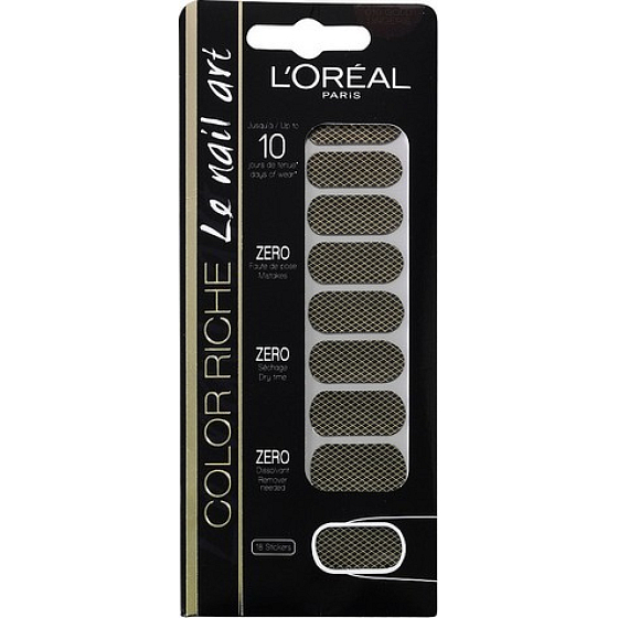 Loreal Paris Color Riche Le Nail Art nail stickers 010 Gold Lingerie 18 pieces