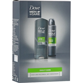 Dove Men + Care FM Extra Fresh shower gel 250 ml + deodorant spray for men 150 ml, cosmetic set