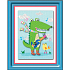 3D Sticker Image Crocodile with Guitar 32 x 25 cm